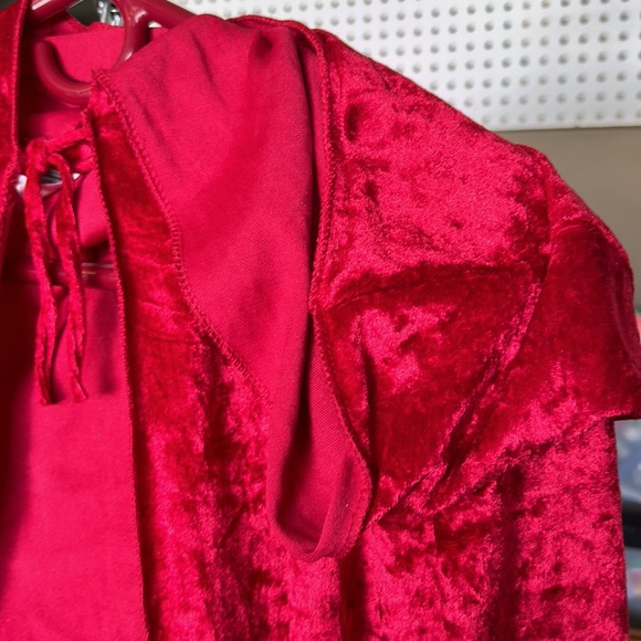 Halloween red velvet, crushed cape one size - Picture 2 of 2